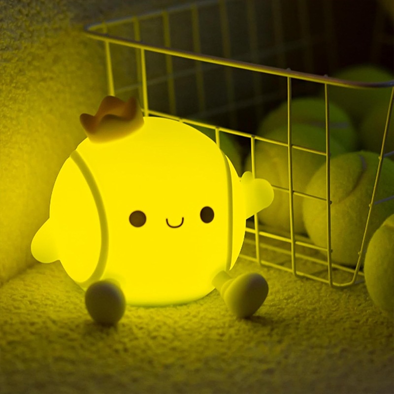 Table Tennis Touch - Cute Tennis Night Light Silicone Nursery