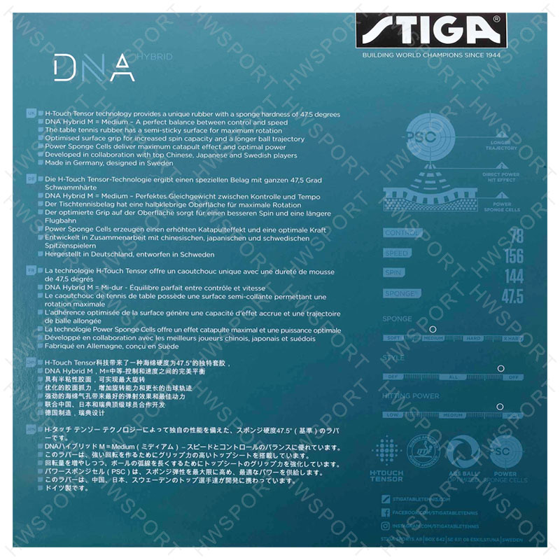 STIGA DNA HYBRID Series Table  - đánh giá và giá Table Tennis Hybrid Rubbers