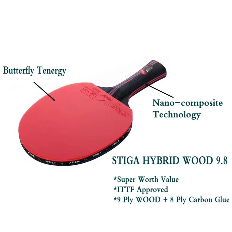 STIGA-Hybrid Wood 9.8 table te - đánh giá và giá Table Tennis Hybrid Rubbers